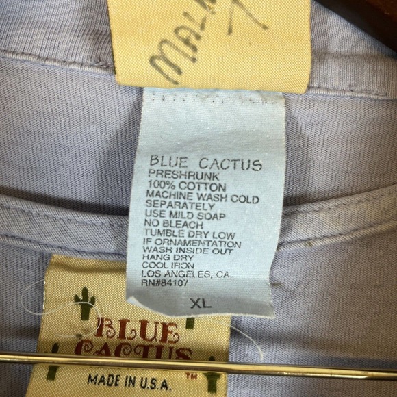 VTG Blue Cactus Dress Cardigan Jacket Sleeveless Size XL Periwinkle Aztec Print - Picture 13 of 14